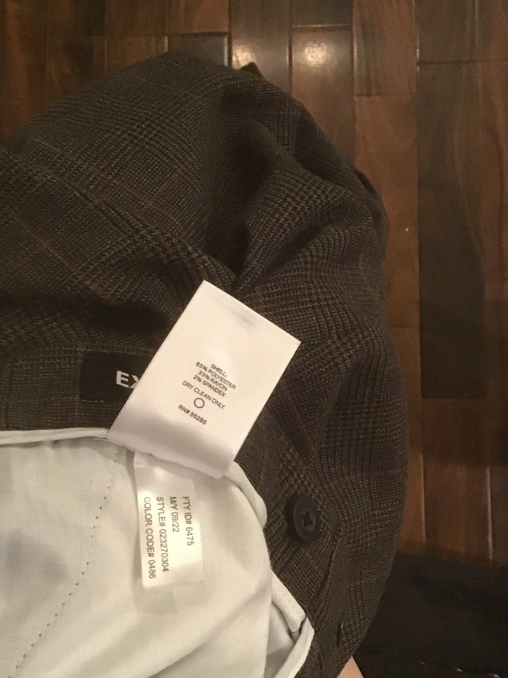 Express Men's Brown Plaid Dress Pants